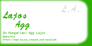 lajos agg business card